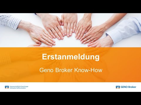 Erstanmeldung: GENO Broker Know-How