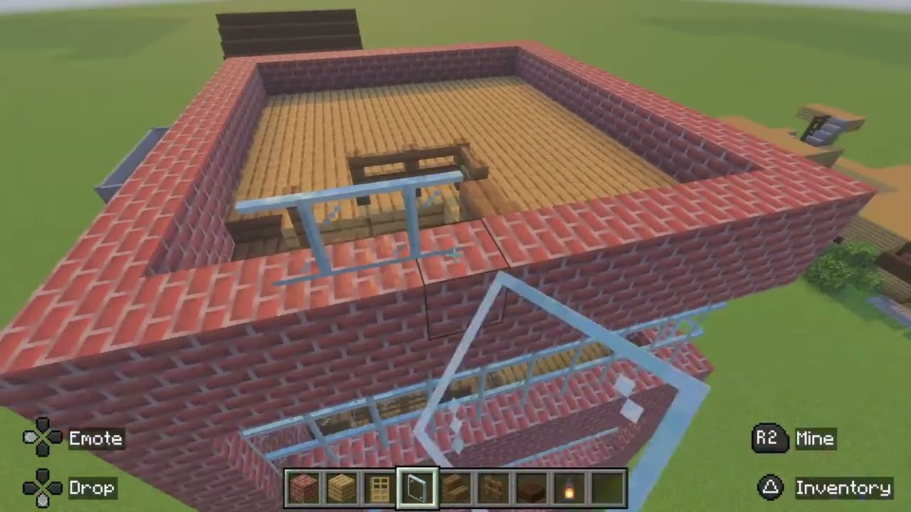 day 2 of building the tower 🏢🏢in minecraft.