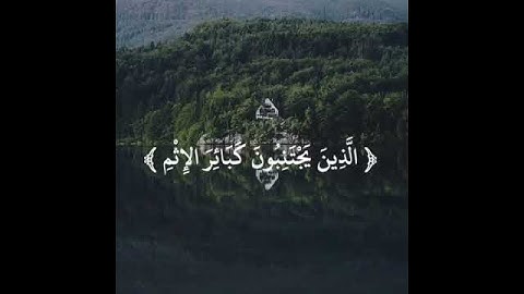 الَّذِينَ يَجْتَنِبُونَ كَبَائِرَ الْإِثْمِ وَالْفَوَاحِشَ (قران كريم )