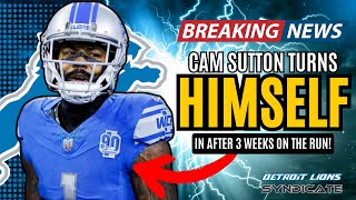 BREAKING NEWS: Former Detroit Lions CB Cam Sutton TURNS HIMSELF IN!