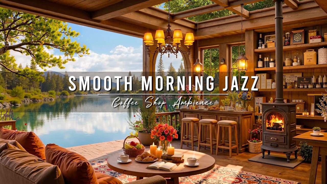 Warm Morning with Relaxing Jazz Instrumental Music ☕ Cozy Coffee Shop ...