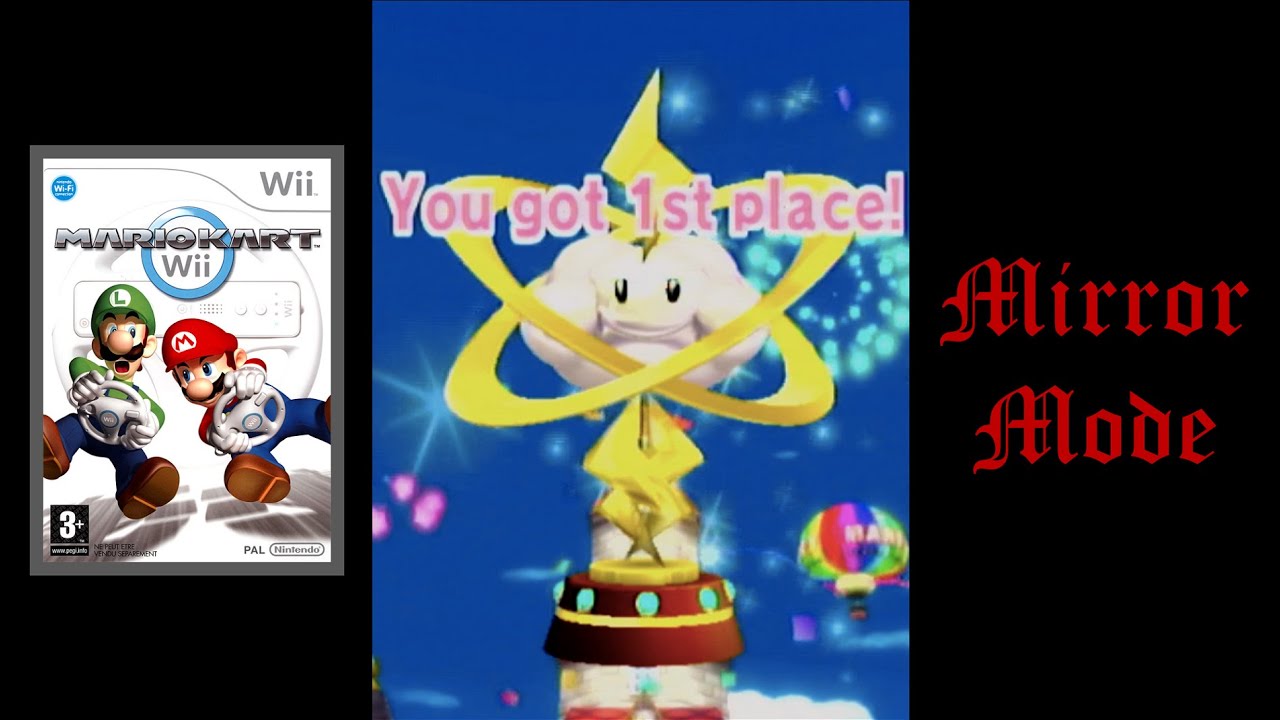 Mario Kart Wii: (Wheel) Lightning Cup [Mirror - Star Rank ★] / Waluigi / Standard Bike S