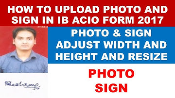 how to upload photo and sign in ib application form 2017, resize photo and sign