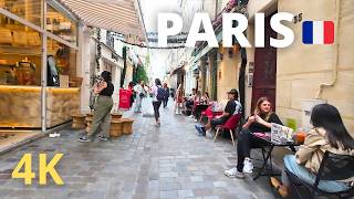 Paris, France - Walking tour in Le Marais, 4th arrondissement -  Paris 4K