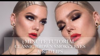 3 MINUTE SMOKEY EYES AND RED LIPS | Linda Hallberg