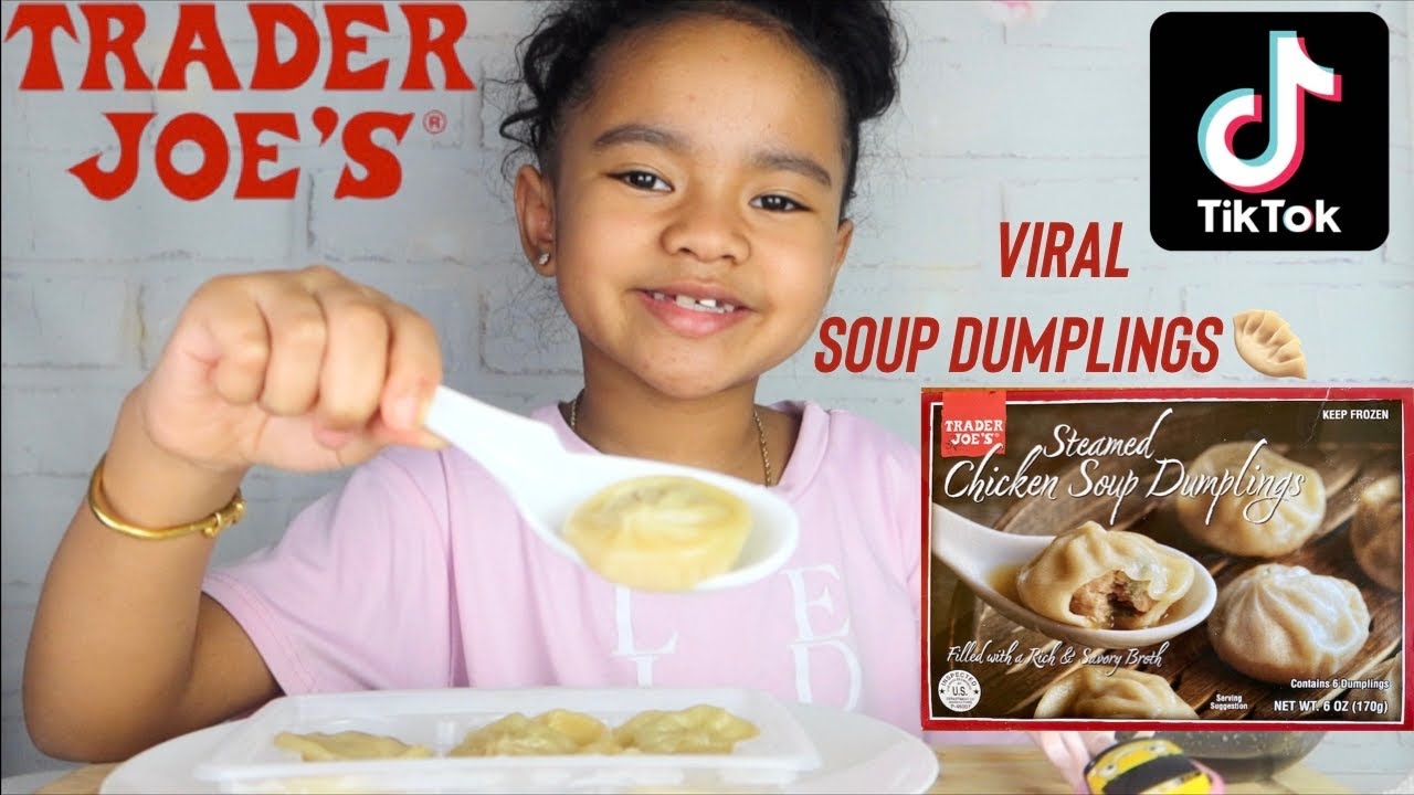 TIKTOK VIRAL SOUP DUMPLINGS FROM TRADER JOE'S!!!!!! SUPER YUMMY. 