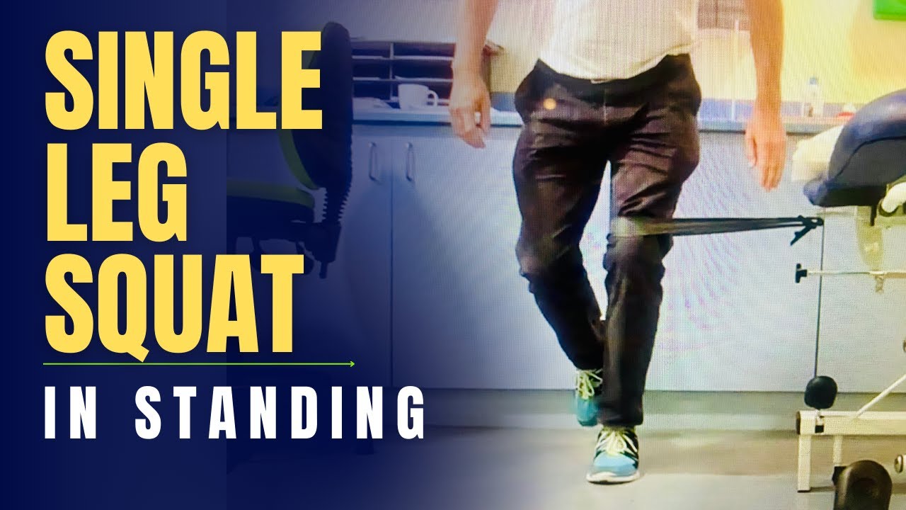 Single Leg Squat with Band - YouTube