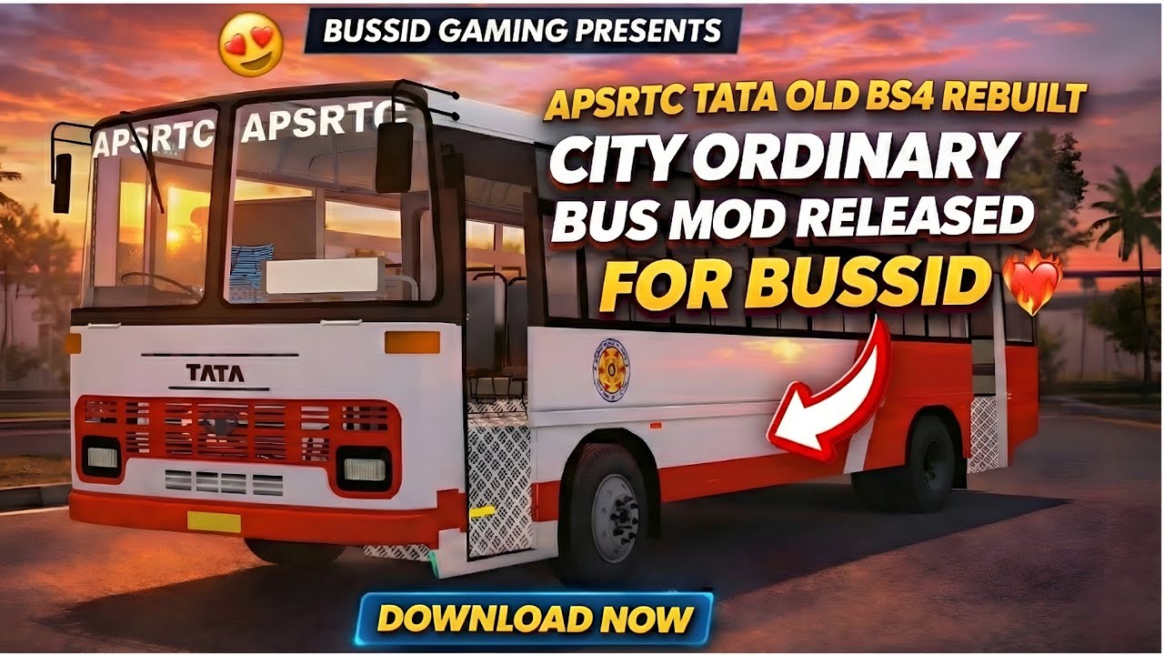 🔥 APSRTC TATA OLD BS 4 REBUILT CITY BUS MOD RELEASED FOR BUSSID | DOWNLOAD NOW | 😍 