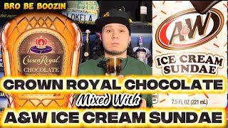 Crown Royal Chocolate mixed with A&W ice cream sundae