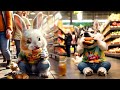 They Eat Burgers Very Seriously#creativity #cute #cartoon#funny
