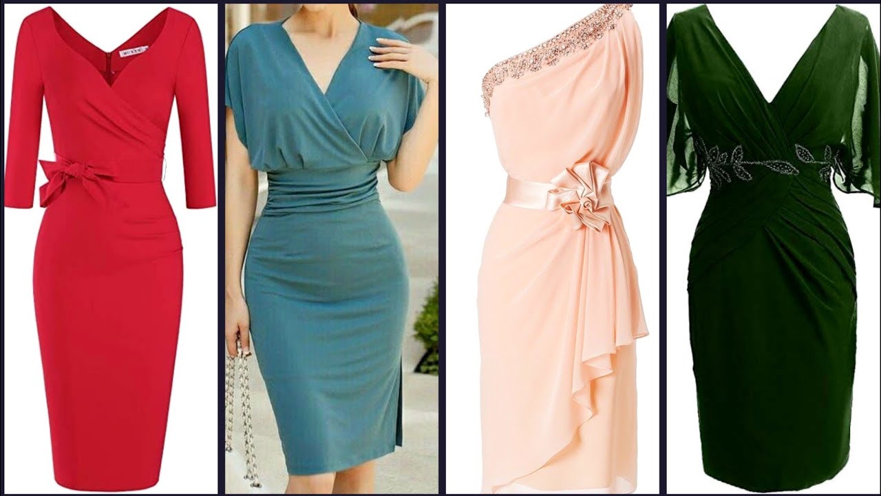 Simple designer and pretty skater dresses and midi dresses collection, Plain bodycon dresses