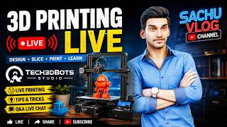 3D Miniature Printing LIVE 🔴 | Print & Paint Yourself | Tech3DBots Studio | Sachu Vlog