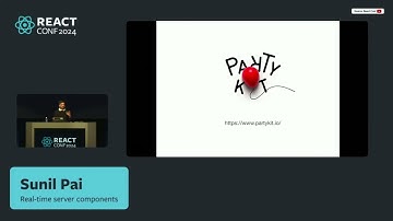 Real time server components by Sunil Pai | | React Conf 2024 Day 1