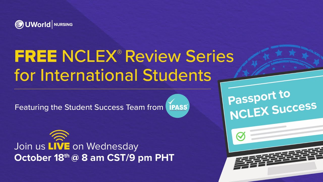 Free NCLEX Review Series For International Students Featuring The Free NCLEX Review Series For International Students Featuring The