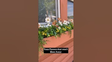 Window box Faux Flowers that Won’t Blow away!