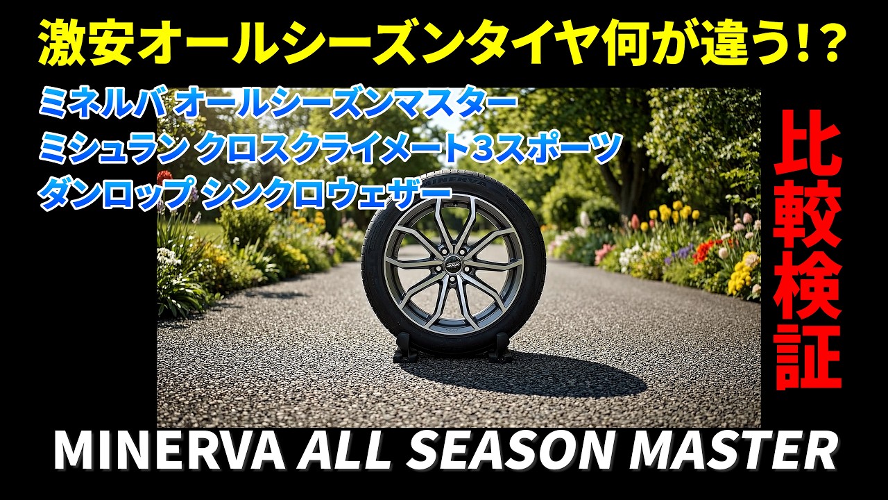 【比較】激安オールシーズン!ミネルバはミシュラン、ダンロップと比べて何が違う?試乗レビュー