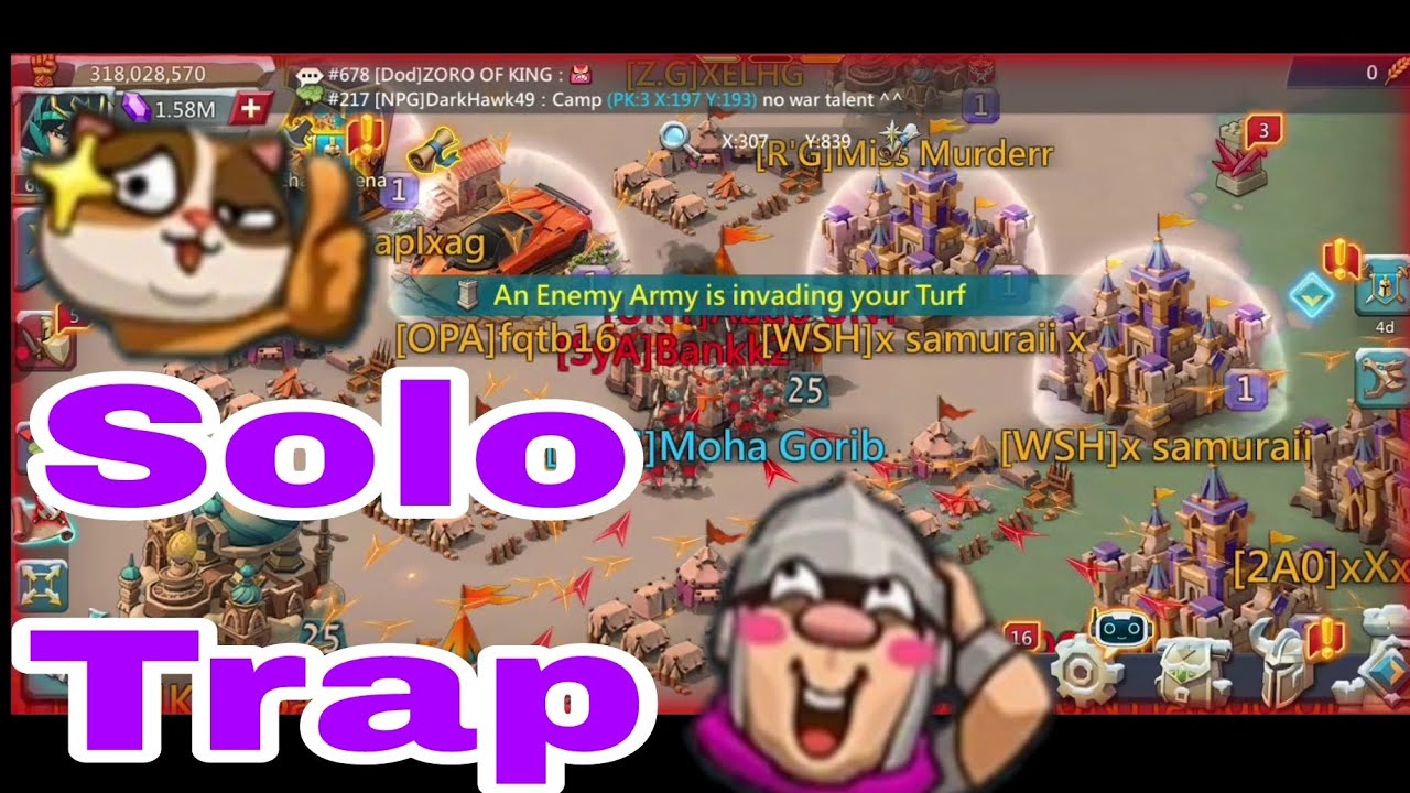Lords Mobile Solo Trap in Chaos Arena - YouTube