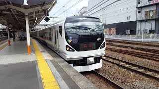 E257系 長モトM-111編成 八王子駅到着～発車 '19.05.06