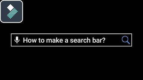 How to make a Search Bar Animation in Filmora!