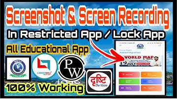 how to take screenshots in Khan sir app |how to take screenshot in restricted app@theaakash2003
