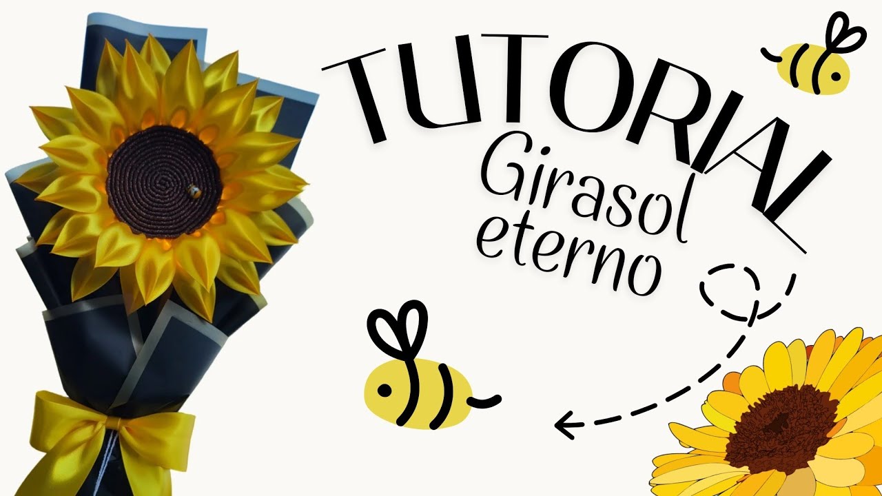 Tutorial Girasol Eterno de liston satinado🌻