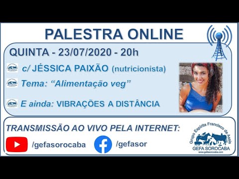 Assista: Bate-papo online - c/ JÉSSICA PAIXÃO (23/07/2020)