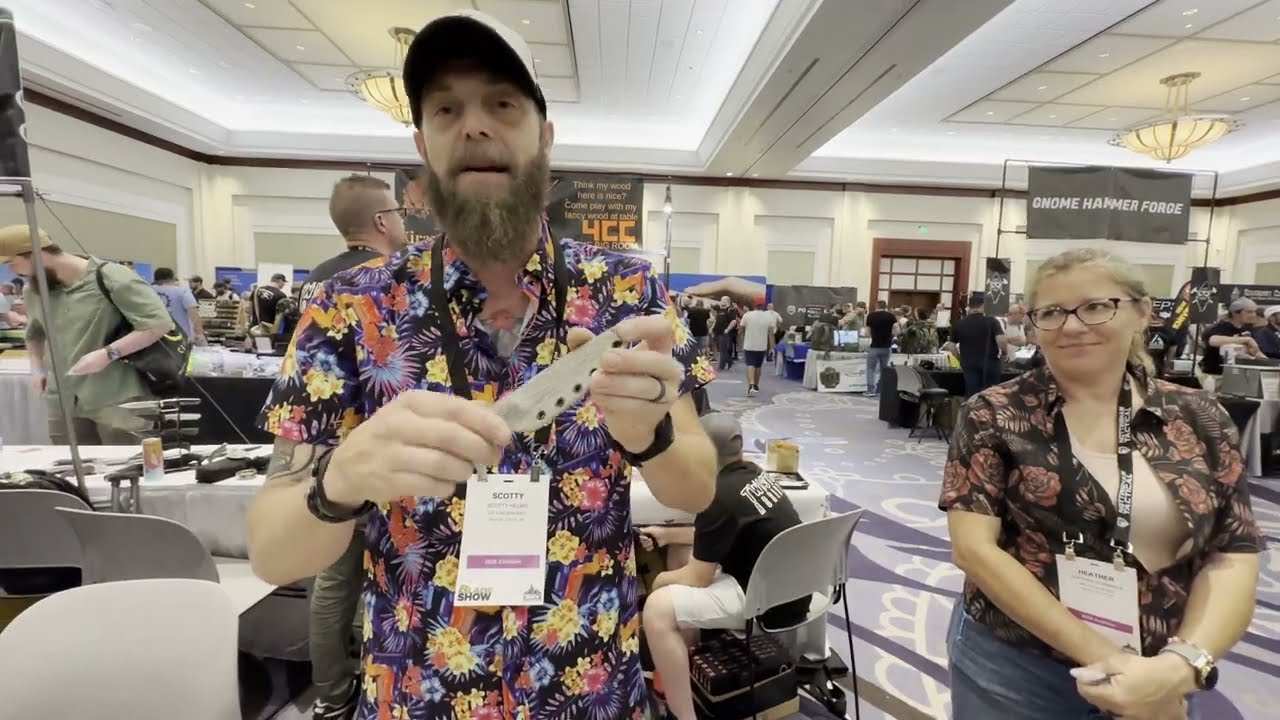 The Blade Show 2025 the booth of Scotty Helms of WK Forgeworks, Forged In Fire Champion S7 E23