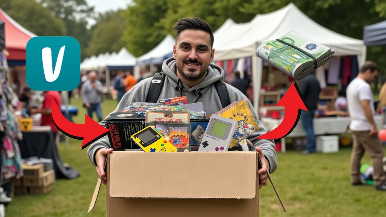 VIDE-GRENIER XXL JE FILME TOUT : Comics Marvel, Jeux Vidéo + Scène DINGUE Vélo Volé !