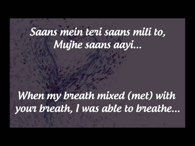 Saans Lyrics u0026 English Translation - Jab Tak Hai Jaan (2012) class=