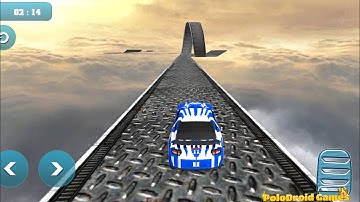 Impossible Stunt Car Tracks 3D: Blue Vehicle Driving Stunts Levels 1 to 6 - Android iOS Gameplay FHD