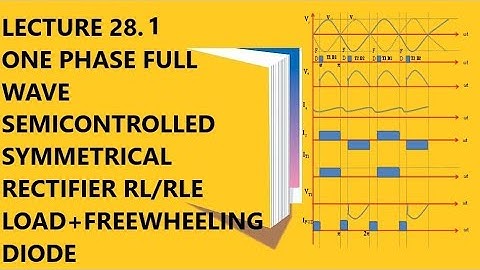 Lecture 28.1| One phase full wave semicontrolled symmetrical rectifier RLorRLE freewheeling diode |