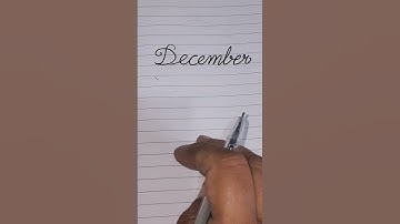how to write December in cursive #shorts #viral #youtube #cursive