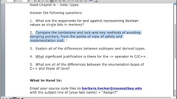 CS 311 Assignment 7 Preview
