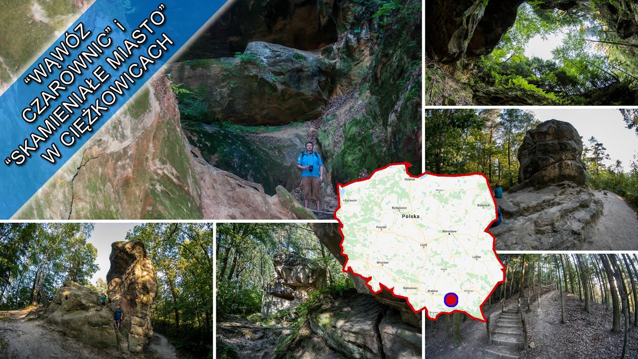 Skamieniałe miasto i Wąwóz czarownic w Ciężkowicach.