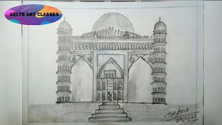 Easy Mysore Palace sketch Karnataka Monument sketchmysore palace sketchfamous  monument sketch  YouTube