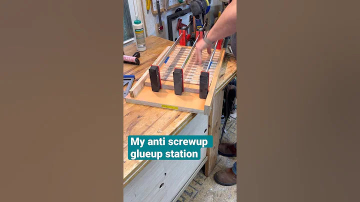 End Grain glue up board to prevent shifting while clamping #woodwork #cuttingboard #clamps