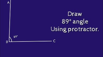 How to draw 89 degree angle using protractor. shsirclasses.