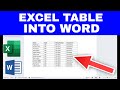 How to Insert Excel Table Into Word (Easily Copy/Paste Method)