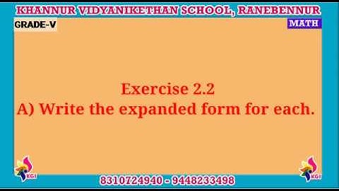 Grade V - Mathematics - Lesson 2 - Large Numbers - Exercise 2.2 - Part 1 - 06-07-2020