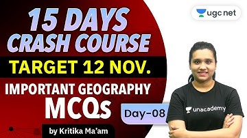 2:00 PM - JRF June | 15 Days Crash Course | Geography by Kritika Pareek | Important MCQs (Day-8)