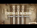 DIY Tutorial Como hacer cortina combinada en Macramé, paso a paso.