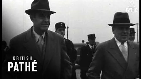 Mccloy And Dean Acheson Arrive In Paris (1950)