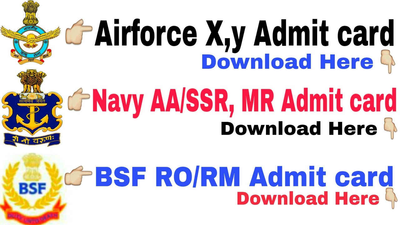 How to Download Navy AA/SSR MR Admit card 2019 || How to Download Airforce X,Y Group Admit card 2019