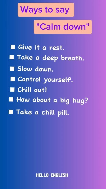 Ways To Say Calm Down english englishvocabulary subscribe YouTube ways-to-say-calm-down-english-englishvocabulary-subscribe-youtube