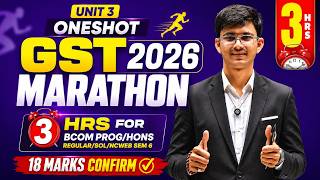 Unit 3 Oneshot GST 2026 | GST & Customs Law | BCom Prog/Hons Sem 6 | DU Regular/SOL/NCWEB