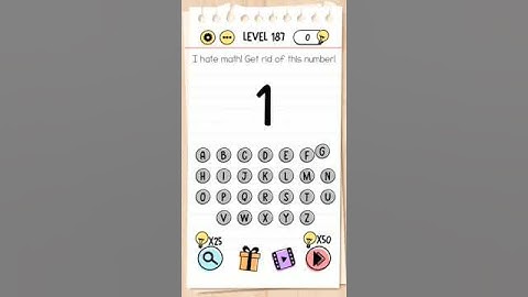 Brain Test Level 187 I hate math! Get rid of this number