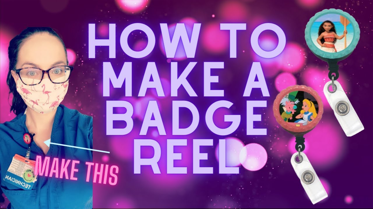 How to make a badge reel - custom badge reels, retractable badge tutorial,  make your own ID badge 
