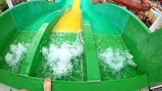 3-Lane Racer Water Slide at AquaLand (Családi Csúszda) POV screenshot 5