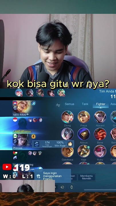 emang bisa match ribuan wr 100%?  #mobilelegends #mlbb #francotiktok
