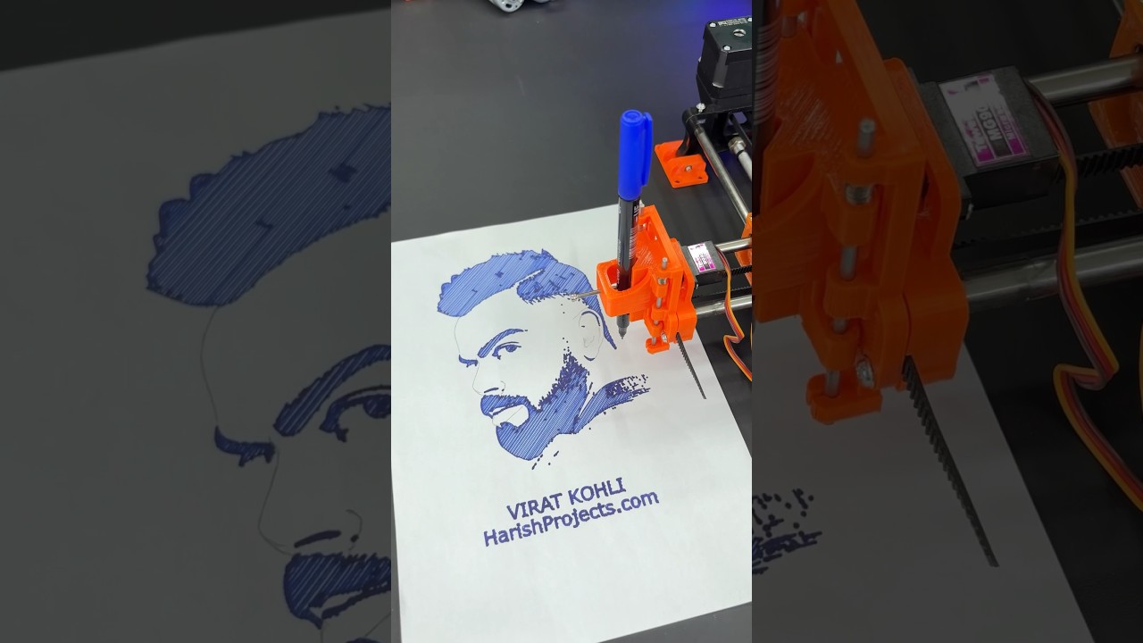 Drawing Machine Draw 3 Famous Faces | Looks Real or not ?